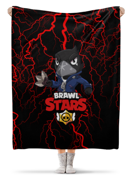 Заказать плед в Москве. Плед флисовый 130x170 см Brawl Stars CROW от weeert - готовые дизайны и нанесение принтов.