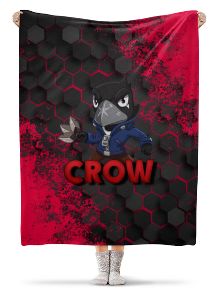 Заказать плед в Москве. Плед флисовый 130x170 см Brawl Stars CROW от weeert - готовые дизайны и нанесение принтов.