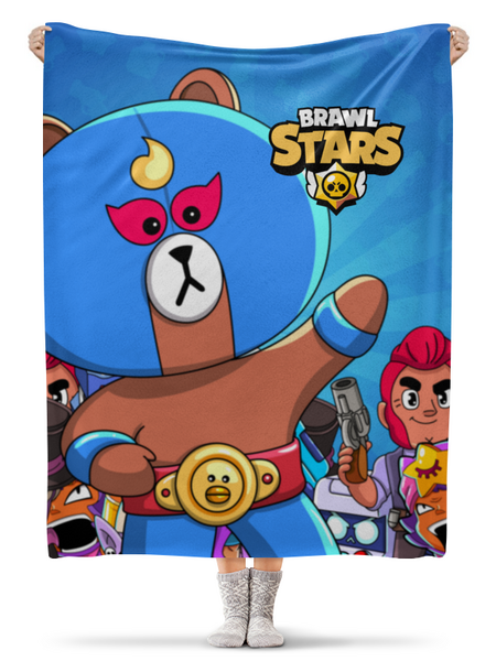 Заказать плед в Москве. Плед флисовый 130x170 см BRAWL STARS EL BROWN от geekbox - готовые дизайны и нанесение принтов.