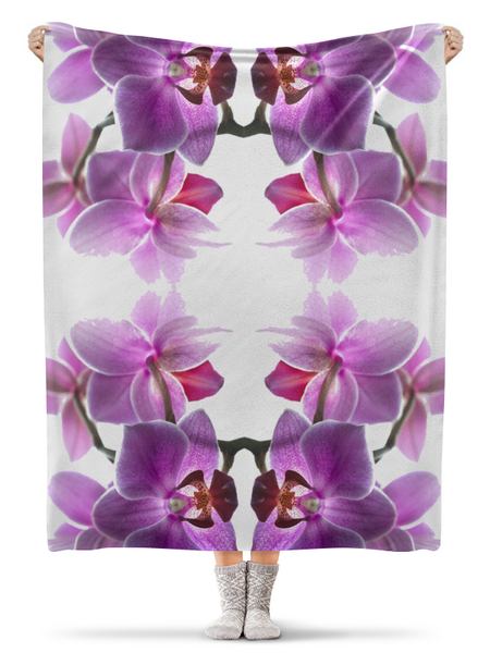 Заказать плед в Москве. Плед флисовый 130x170 см Орхидея от Оксана Музыка - готовые дизайны и нанесение принтов.