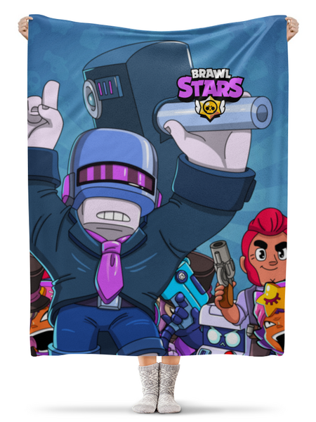 Заказать плед в Москве. Плед флисовый 130x170 см BRAWL STARS FRANK от geekbox - готовые дизайны и нанесение принтов.