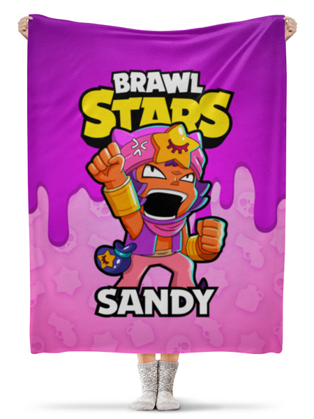 Заказать плед в Москве. Плед флисовый 130x170 см BRAWL STARS SANDY от geekbox - готовые дизайны и нанесение принтов.