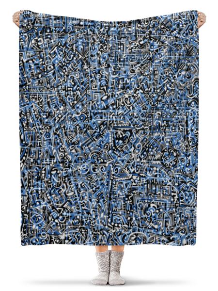 Заказать плед в Москве. Плед флисовый 130x170 см Сверхчеловеческие формы от Vadim Koval - готовые дизайны и нанесение принтов.