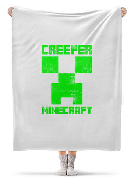 Заказать плед в Москве. Плед флисовый 130x170 см MINECRAFT CREEPER от vista12761@rambler.ru - готовые дизайны и нанесение принтов.