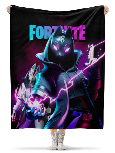 Заказать плед в Москве. Плед флисовый 130x170 см FORTNITE от geekbox - готовые дизайны и нанесение принтов.