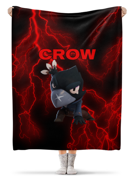 Заказать плед в Москве. Плед флисовый 130x170 см Brawl Stars CROW от weeert - готовые дизайны и нанесение принтов.