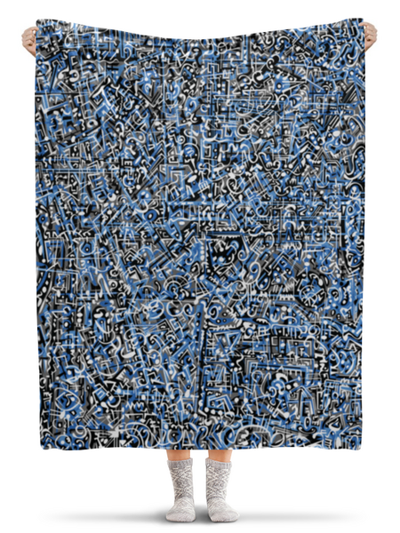 Заказать плед в Москве. Плед флисовый 130x170 см Сверхчеловеческие формы от Vadim Koval - готовые дизайны и нанесение принтов.