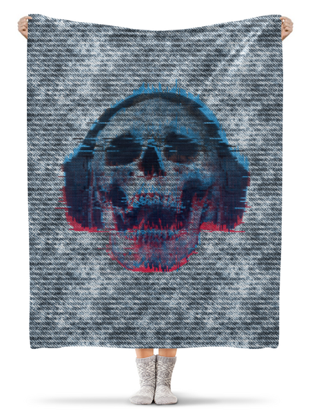 Заказать плед в Москве. Плед флисовый 130x170 см Skull loves music от Дана Столыпина - готовые дизайны и нанесение принтов.