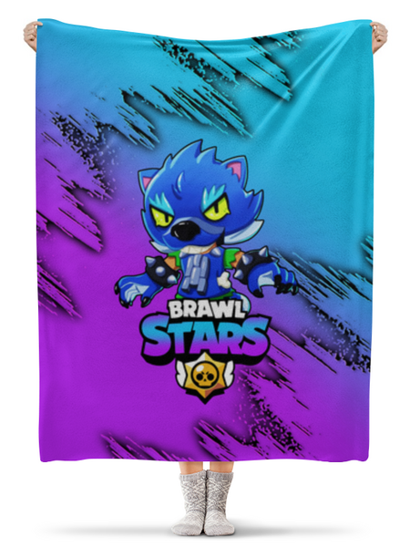 Заказать плед в Москве. Плед флисовый 130x170 см Brawl Stars Leon от weeert - готовые дизайны и нанесение принтов.