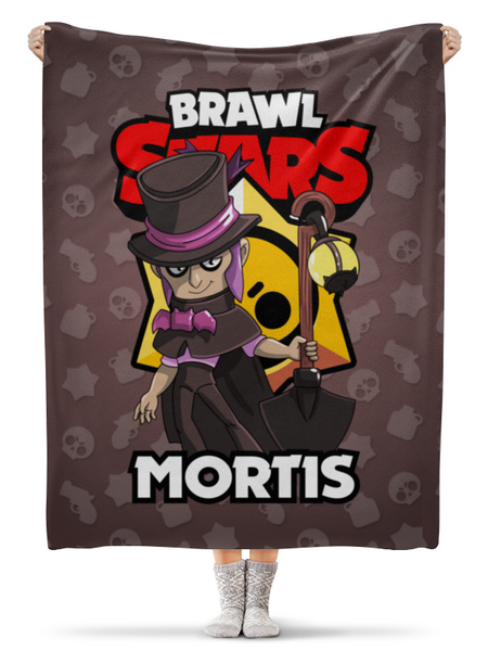 Заказать плед в Москве. Плед флисовый 130x170 см BRAWL STARS MORTIS от geekbox - готовые дизайны и нанесение принтов.