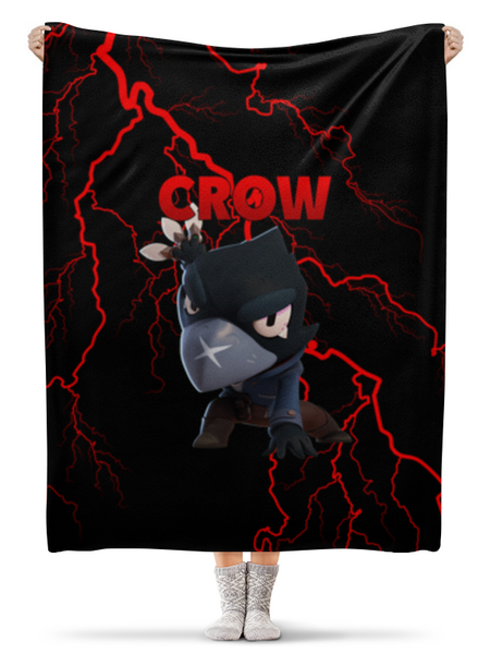 Заказать плед в Москве. Плед флисовый 130x170 см Brawl Stars CROW от weeert - готовые дизайны и нанесение принтов.
