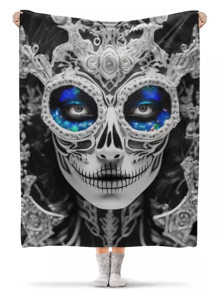 Заказать плед в Москве. Плед флисовый 130x170 см Dia De Los Muertos от Дана Столыпина - готовые дизайны и нанесение принтов.