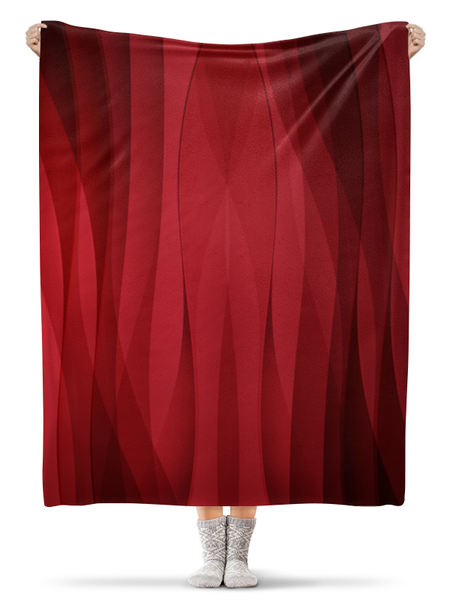 Заказать плед в Москве. Плед флисовый 130x170 см Красная абстракция от BeliySlon - готовые дизайны и нанесение принтов.