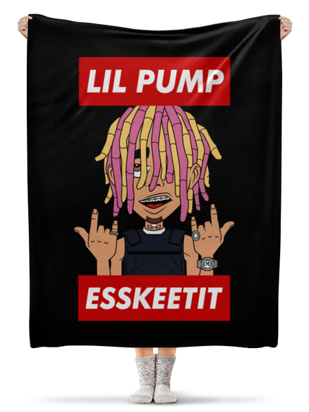 Заказать плед в Москве. Плед флисовый 130x170 см Lil Pump  от geekbox - готовые дизайны и нанесение принтов.