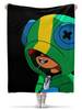 Заказать плед в Москве. Плед флисовый 130x170 см Brawl Stars Leon от weeert - готовые дизайны и нанесение принтов.