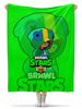 Заказать плед в Москве. Плед флисовый 130x170 см Brawl Stars Leon от weeert - готовые дизайны и нанесение принтов.