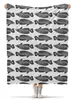 Заказать плед в Москве. Плед флисовый 130x170 см Рыбы черно-белые от Alexey Evsyunin - готовые дизайны и нанесение принтов.