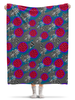 Заказать плед в Москве. Плед флисовый 130x170 см веселый цветочный узор от mimiart  - готовые дизайны и нанесение принтов.
