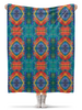 Заказать плед в Москве. Плед флисовый 130x170 см Орнамент Краски Африки от RubiArt  - готовые дизайны и нанесение принтов.