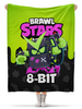 Заказать плед в Москве. Плед флисовый 130x170 см BRAWL STARS 8-BIT от geekbox - готовые дизайны и нанесение принтов.