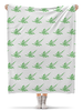 Заказать плед в Москве. Плед флисовый 130x170 см Зелёные листья от aviva - готовые дизайны и нанесение принтов.