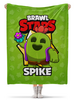 Заказать плед в Москве. Плед флисовый 130x170 см BRAWL STARS SPIKE от geekbox - готовые дизайны и нанесение принтов.