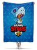 Заказать плед в Москве. Плед флисовый 130x170 см BRAWL STARS LEON от geekbox - готовые дизайны и нанесение принтов.