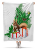 Заказать плед в Москве. Плед флисовый 130x170 см Белочка с подарками под елкой. от Zorgo-Art  - готовые дизайны и нанесение принтов.