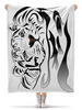 Заказать плед в Москве. Плед флисовый 130x170 см Тигр пловец от zhoselin@inbox.ru - готовые дизайны и нанесение принтов.
