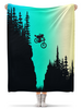 Заказать плед в Москве. Плед флисовый 130x170 см MTB Ride от oneredfoxstore@gmail.com - готовые дизайны и нанесение принтов.