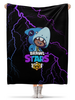 Заказать плед в Москве. Плед флисовый 130x170 см Brawl Stars Leon Shark от weeert - готовые дизайны и нанесение принтов.