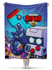 Заказать плед в Москве. Плед флисовый 130x170 см BRAWL STARS 8-BIT от geekbox - готовые дизайны и нанесение принтов.
