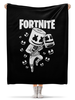 Заказать плед в Москве. Плед флисовый 130x170 см Fortnite, Marshmello от geekbox - готовые дизайны и нанесение принтов.