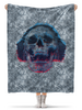 Заказать плед в Москве. Плед флисовый 130x170 см Skull loves music от Дана Столыпина - готовые дизайны и нанесение принтов.
