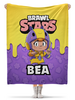 Заказать плед в Москве. Плед флисовый 130x170 см BRAWL STARS BEA от geekbox - готовые дизайны и нанесение принтов.