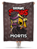 Заказать плед в Москве. Плед флисовый 130x170 см BRAWL STARS MORTIS от geekbox - готовые дизайны и нанесение принтов.