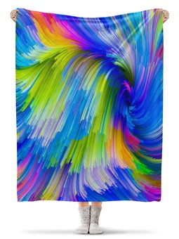 Заказать плед в Москве. Плед флисовый 130x170 см Abstract Rainbow от Дана Столыпина - готовые дизайны и нанесение принтов.
