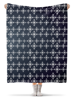 Заказать плед в Москве. Плед флисовый 130x170 см Снежинки от Илья Щеблецов - готовые дизайны и нанесение принтов.