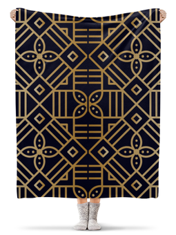Заказать плед в Москве. Плед флисовый 130x170 см Цветочное золото от nadegda - готовые дизайны и нанесение принтов.