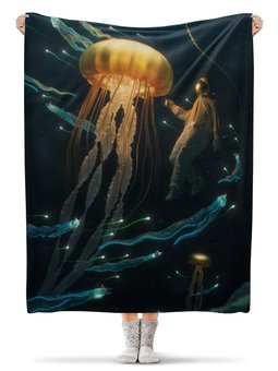Заказать плед в Москве. Плед флисовый 130x170 см Jellyfish от Дана Столыпина - готовые дизайны и нанесение принтов.