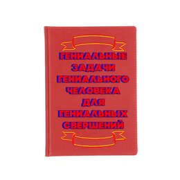 Заказать ежедневник в Москве. Ежедневник недатированный Гений. от Eva De Peron.  - готовые дизайны и нанесение принтов.