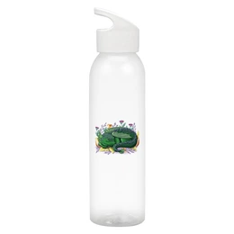 Заказать бутылки в Москве. Бутылка для воды Зеленый дракон в листьях от tigerda  - готовые дизайны и нанесение принтов.