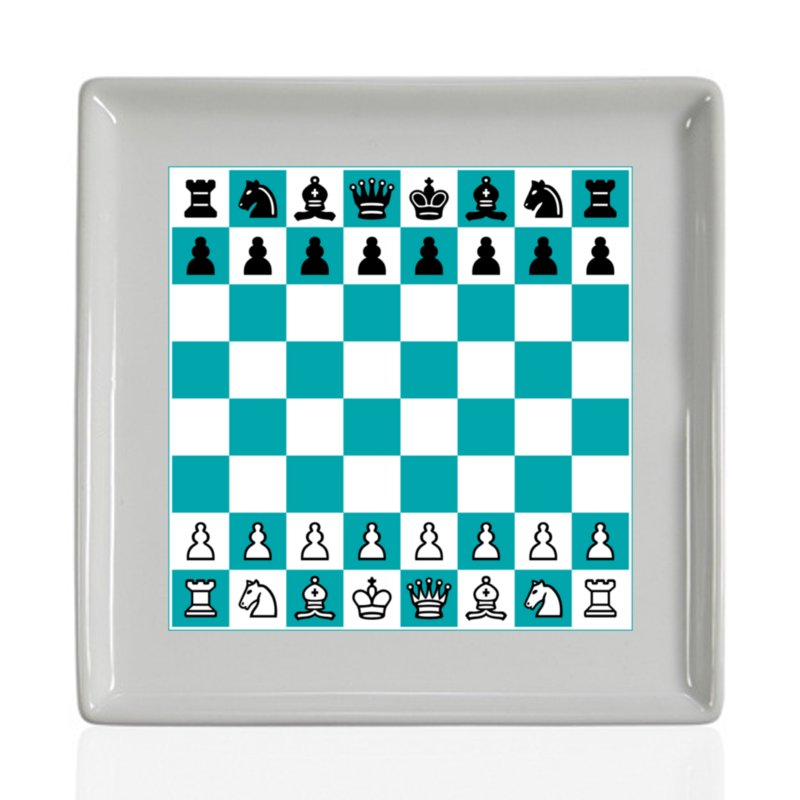 Printio Тарелка квадратная Шахматная доска шахматная доска авангард средняя