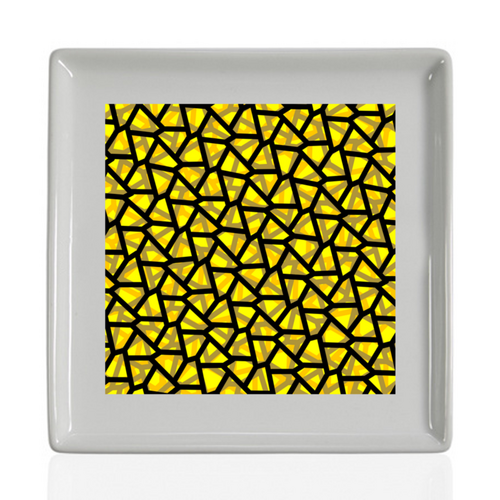 Заказать тарелку в Москве. Тарелка квадратная Yellow Empty от Soluvel  - готовые дизайны и нанесение принтов.