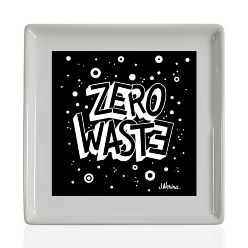 Заказать тарелку в Москве. Тарелка квадратная Zero Waste от cofynne - готовые дизайны и нанесение принтов.