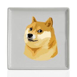 Заказать тарелку в Москве. Тарелка квадратная Doge  от Jimmy Flash - готовые дизайны и нанесение принтов.