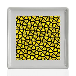 Заказать тарелку в Москве. Тарелка квадратная Yellow Empty от Soluvel  - готовые дизайны и нанесение принтов.