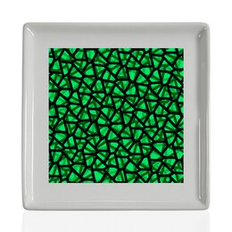 Заказать тарелку в Москве. Тарелка квадратная Green Empty от Soluvel  - готовые дизайны и нанесение принтов.
