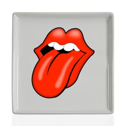 Заказать тарелку в Москве. Тарелка квадратная The Rolling Stones от Jimmy Flash - готовые дизайны и нанесение принтов.