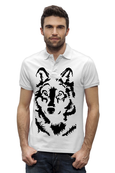 Заказать мужскую поло в Москве. Рубашка Поло Stanley Performs Тату волк от weeert - готовые дизайны и нанесение принтов.